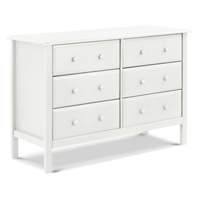 Davinci Jayden 6 Drawer Double Wide Dresser, White