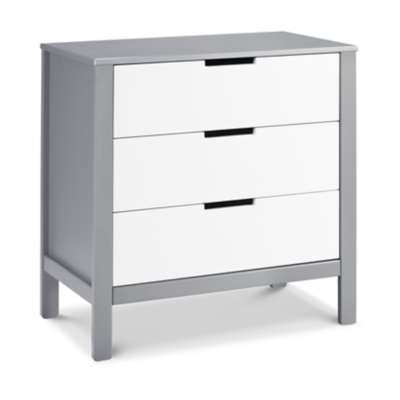 Carter's by Davinci Colby 3 Drawer Dresser, Gray/White, large