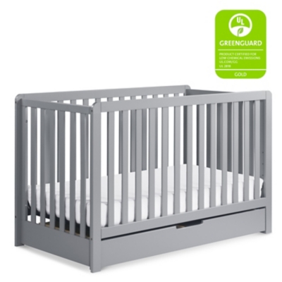 Carter's by Davinci Colby 4-in-1 Convertible Crib with Trundle Drawer, Gray, large