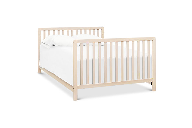 The Carter’s Colby crib with spacious trundle drawer combines clean lines and a spacious, built-in trundle for a beautiful and practical nursery. Converts to a toddler bed, daybed and full size bed for use long past the nursery years. Coordinates with the Colby 3-drawer and 6-drawer dressers for a beautifully equipped ensemble.Made of pine wood and engineered wood | Spacious trundle drawer allows for additional storage | Mattress platform offers four adjustable height options to accommodate your growing baby | GREENGUARD Gold Certified - screened for 360 VOCs and over 10,000 chemicals | Converts to toddler bed, daybed and full size bed (conversion kits sold separately) | Mattress sold separately | Assembly required