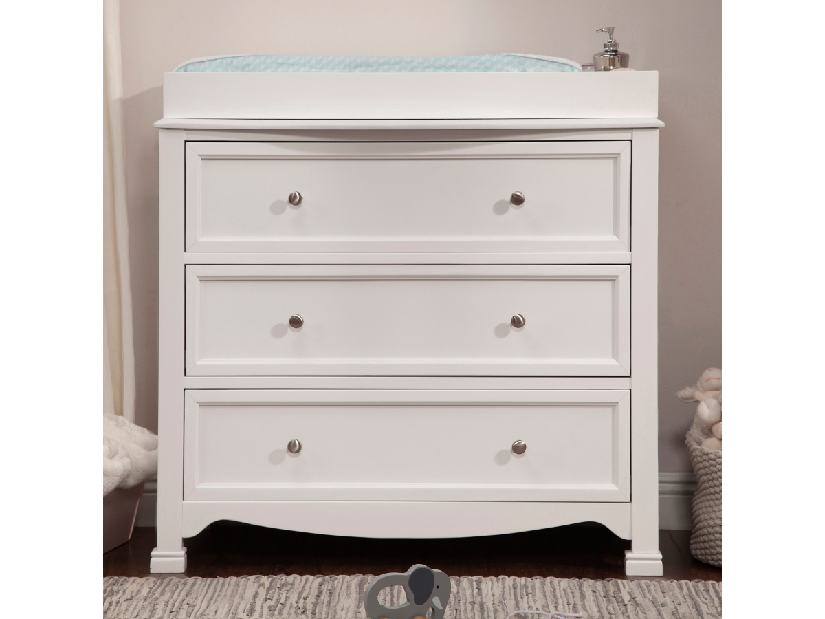 davinci kalani 3 drawer dresser in grey DaVinci Kalani 6 Drawer Double Wide Dresser in White main image 1
