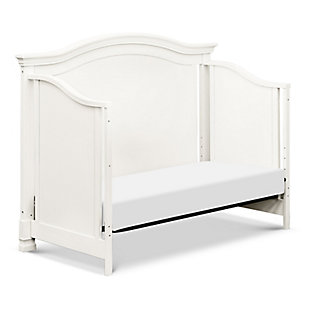 With carved posts and classic arches, the Louis crib exudes heirloom charm. A perfect centerpiece for your classic nursery, the crib is detailed with a full back-panel, tailored posts and feet that create a structured environment for baby.Made of pine wood and TSCA-compliant engineered wood | Mattress platform offers four adjustable height options to accommodate your growing baby | Meets ASTM international and U.S. CPSC safety standards | Finished in non-toxic multi-step painting process, lead and phthalate safe | GREENGUARD Gold Certified - screened for 360 VOCs and over 10,000 chemicals | Converts to toddler bed, daybed and full size bed (conversion kits sold separately) | Mattress sold separately | Assembly required