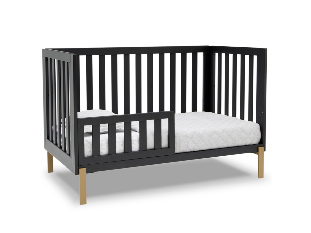 Delta Children Hendrix 4-in-1 Convertible Crib, Midnight Gray, large