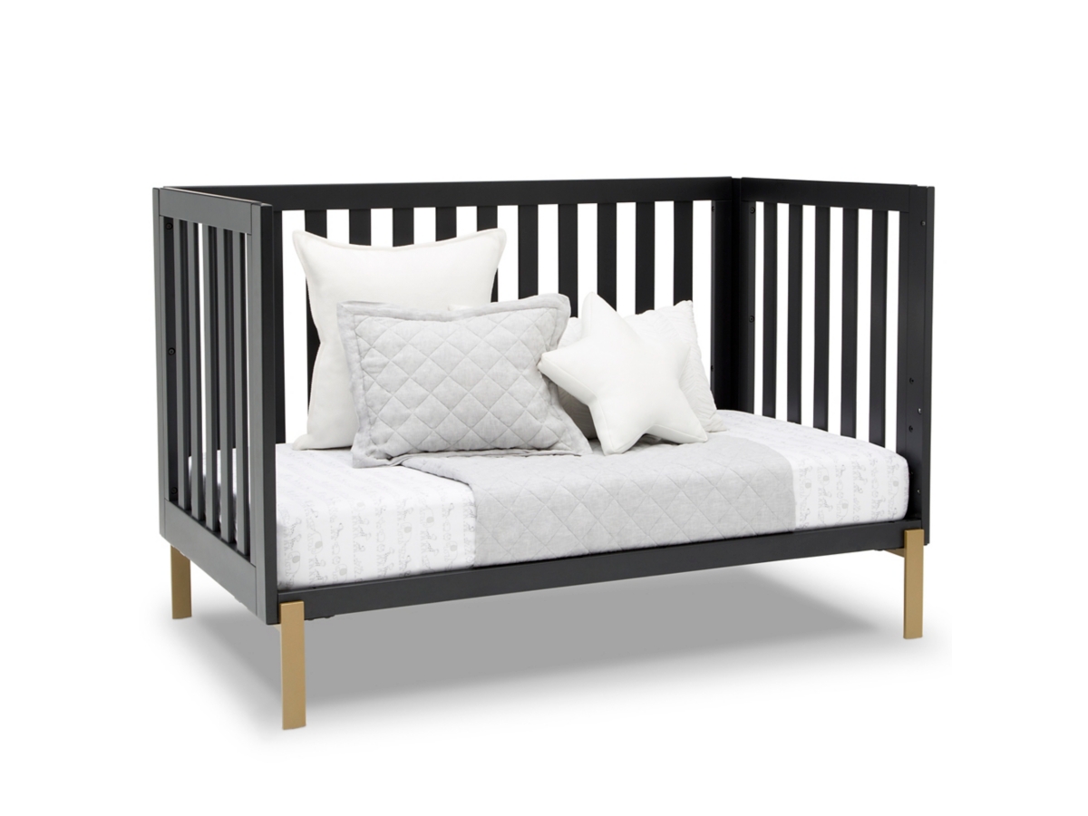 Delta Children Hendrix 4-in-1 Convertible Crib, Midnight Gray, large
