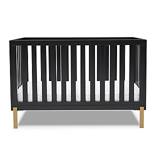 Shake things up in your nursery with the mixed material design of the Hendrix 4-in-1 convertible baby crib by Delta Children. The pine wood construction brings warmth while the shiny bronze-tone legs add a modern, rock and roll flair. Designed to accommodate your growing child, this crib features a three-position adjustable mattress support. Set the mattress at the highest height for your newborn baby, and lower when they begin to sit or stand. And thanks to an easy-to-use toddler guard rail (sold separately), this crib isn’t just a bronzed beauty, it’s the only bed your little one will need. Transform it into a toddler bed when the time is right, and then to a stylish daybed when they’re ready for a little more independence. Underneath the crib there’s enough space to fit the coordinating under crib storage drawer (sold separately).Made of pine wood, jpma-compliant engineered wood and metal | Mattress platform offers three adjustable height options to accommodate your growing baby | Meets astm international and u.s. Cpsc safety standards | Bronze-tone metal base | Converts to toddler bed, daybed and sofa (conversion kits sold separately) | Assembly required | For any questions regarding delta children products, please contact consumersupport@deltachildren.com monday to friday, 8:30 a.m. To 6 p.m. (est)