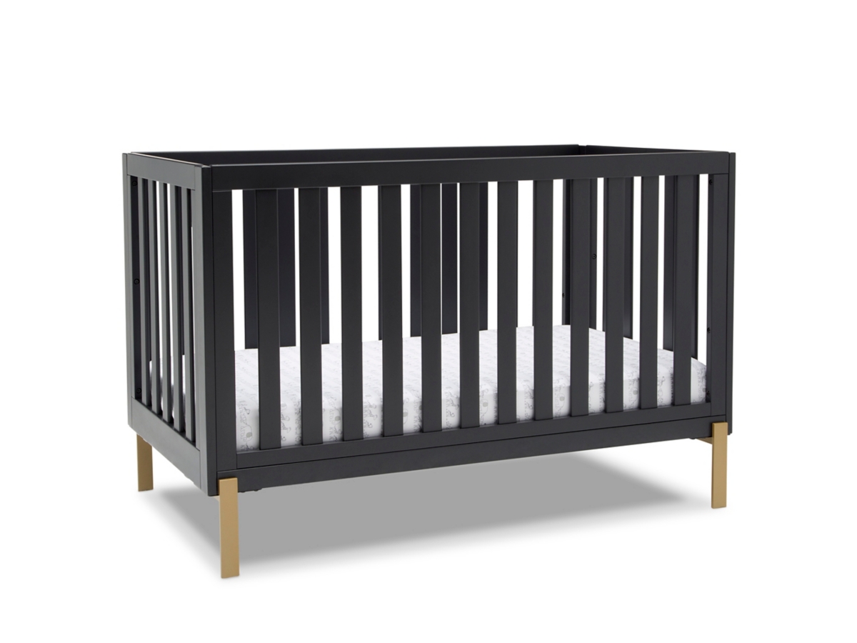 Delta Children Hendrix 4-in-1 Convertible Crib, Midnight Gray, large