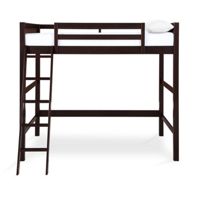 Kids Denver Full Size Wooden Loft Bed With Ladder 