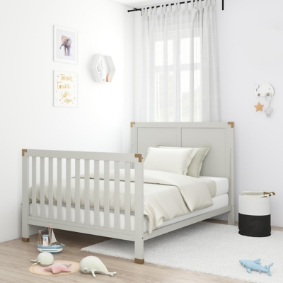 Baby Relax Miles 5-in-1 Convertible Crib, Gray