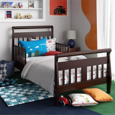 Baby Relax Sleigh Toddler Bed, Brown, large