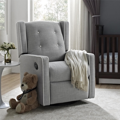 Baby Relax Mikayla Nursery Swivel Glider Recliner Chair, , large
