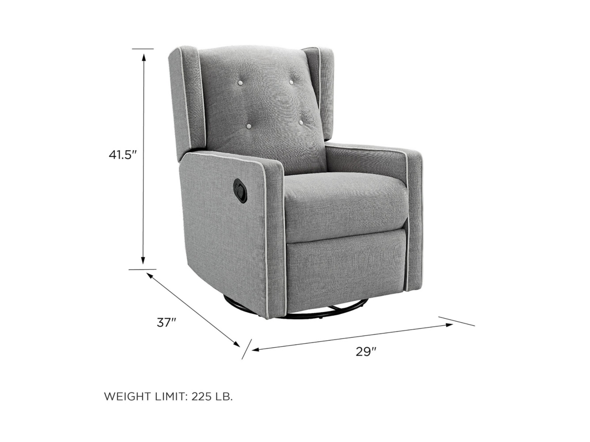 Baby Relax Mikayla Nursery Swivel Glider Recliner Chair Ashley