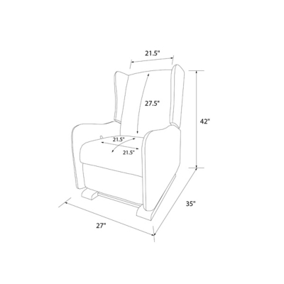 baby relax rylee wingback gliding recliner
