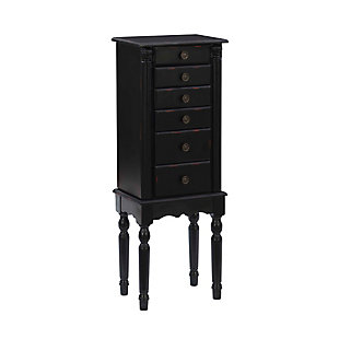 Linon Jules Six Drawer Jewelry Armoire, , large