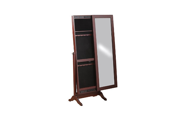 Full Length Sliding Mirror Jewelry, Full Length Mirror Sliding Beauty Storage Cabinet