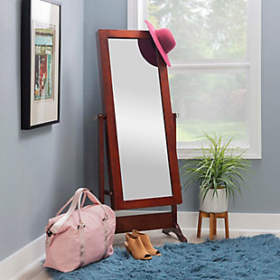 Full Length Sliding Mirror Jewelry Armoire, , rollover