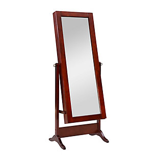 Linon Holly Sliding Mirror Jewelry Armoire, , large