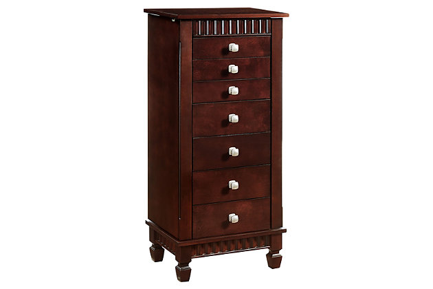 Powell Fluted Jewelry Armoire Ashley, Jewelry Armoire Large