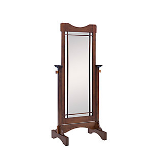 Powell Adjustable Oak Cheval Mirror, , large