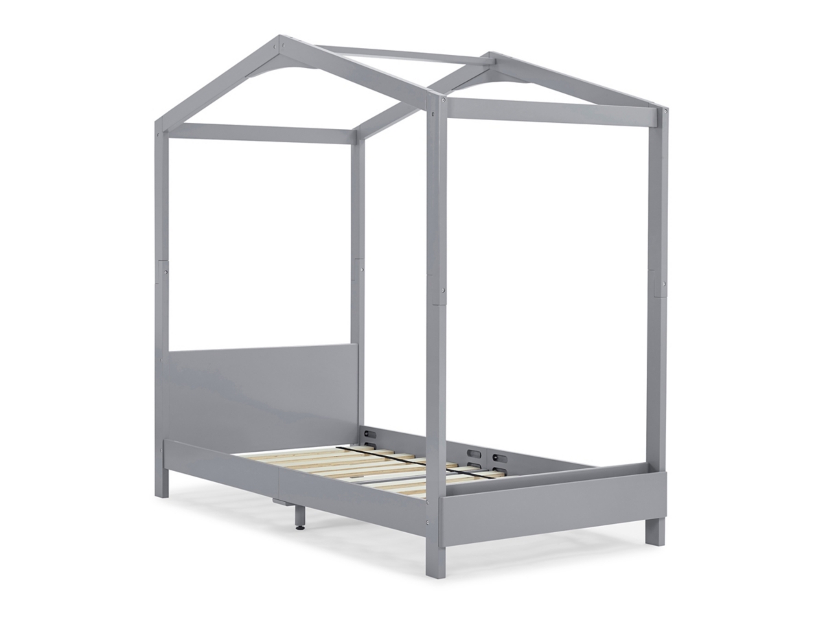 Delta Children Poppy House Twin Bed, Gray, large