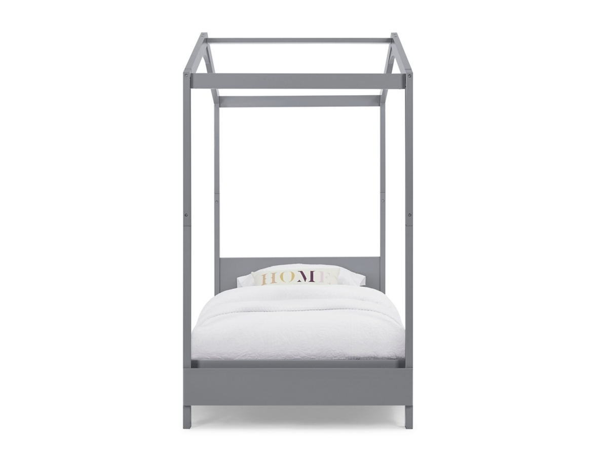 Delta Children Poppy House Twin Bed, Gray, large