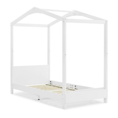 Delta Children Poppy House Twin Bed, White, large