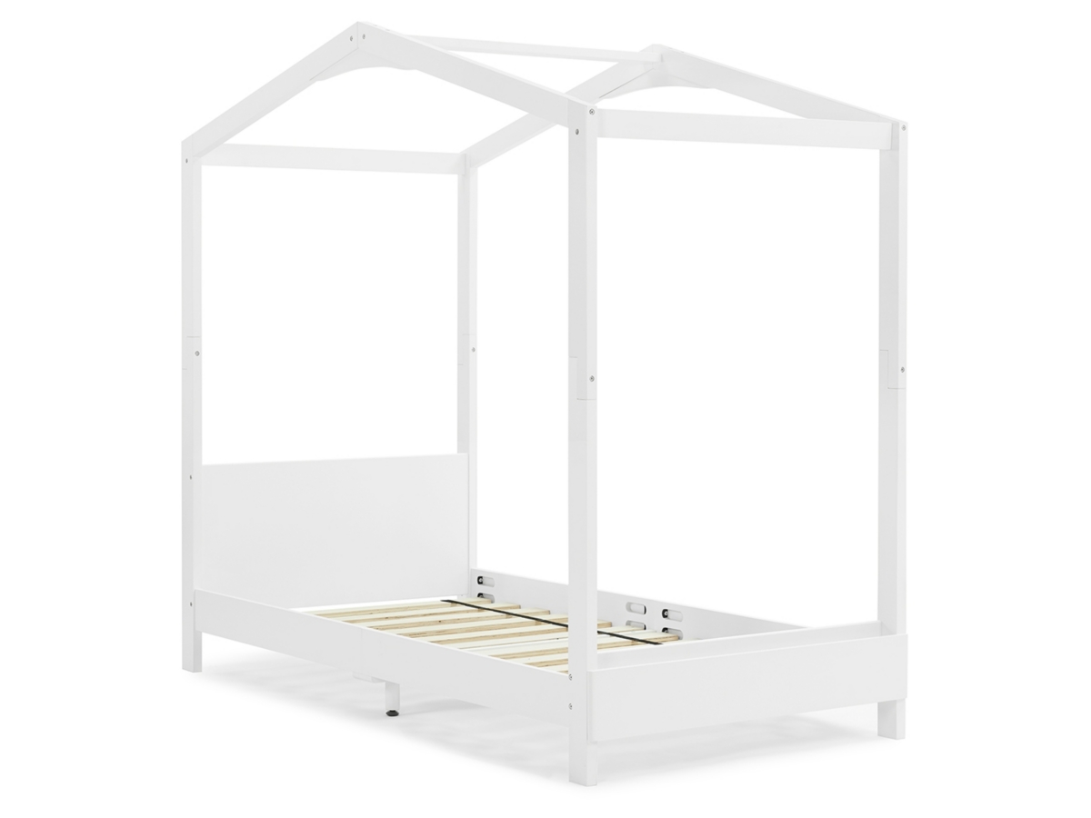 Delta Children Poppy House Twin Bed, White, large