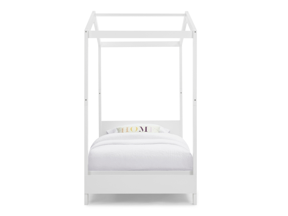 Delta Children Poppy House Twin Bed, White, large