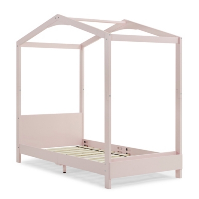 Delta Children Poppy House Twin Bed, Pink, large