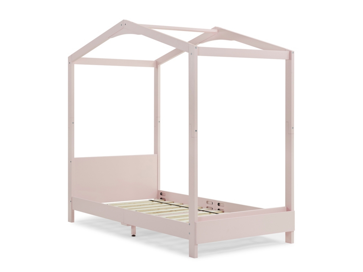 Delta Children Poppy House Twin Bed, Pink, large