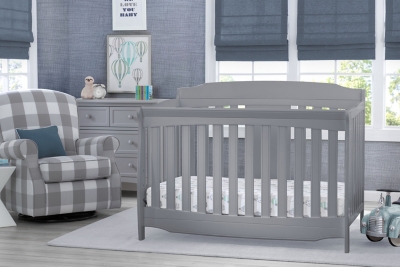 Delta Children Westminster 6-in-1 Convertible Baby Crib, Gray, large