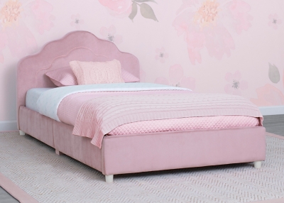 B600001124 Delta Children Upholstered Twin Bed, Pink sku B600001124