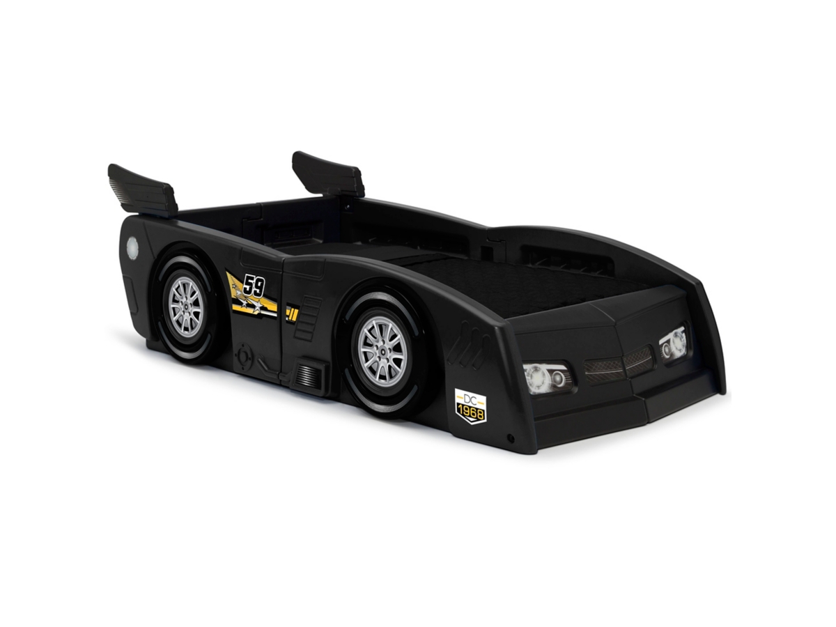 Delta Children Grand Prix Race Car Toddler And Twin Bed, Black, large