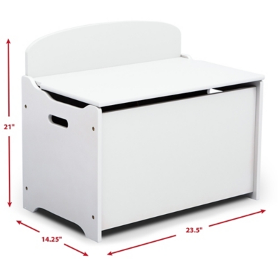 Delta Children Mysize Deluxe Toy Box, White, large