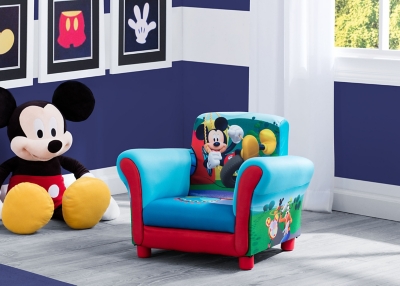 delta children mickey mouse upholstered chair  ashley