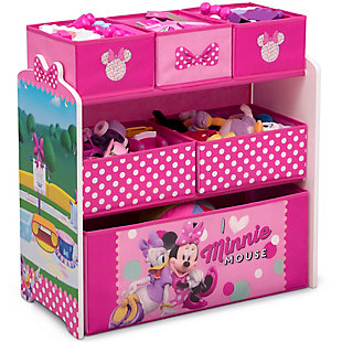 Delta Children Disney Minnie Mouse 6 Bin Design And Store Toy Organizer, , large
