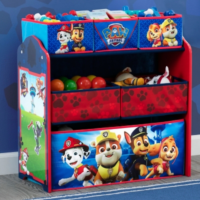 Nick Jr. Paw Patrol 6-Bin Toy Organizer, Red