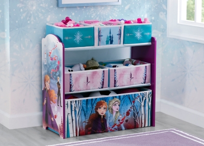 B600001162 Frozen II 6-Bin Toy Organizer, Blue sku B600001162