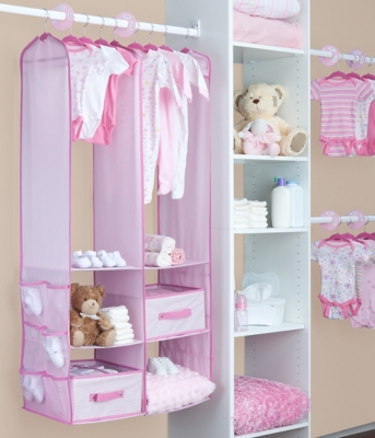 Delta Children 24-piece Nursery Storage Set, Pink