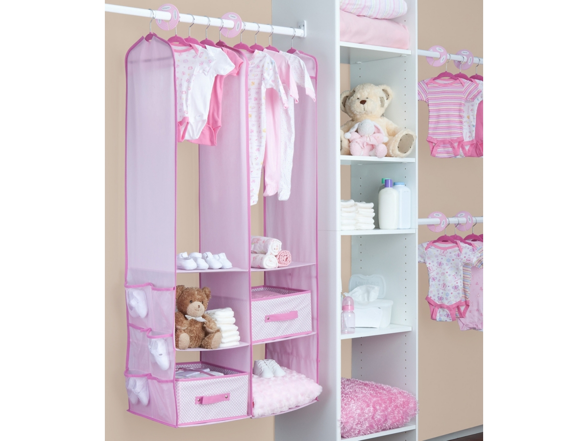 Delta Children 24-piece Nursery Storage Set, Pink, large