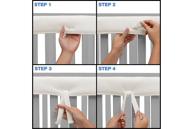 Ensure baby stays safe and your crib stays in top condition with this Fleece Crib Rail Cover/Protector for Long Rails from Delta Children. Thoughtfully designed with parent and baby in mind, this crib wrap protects your baby from accidently ingesting paint while they teethe, as well as prevents damage to your crib from teething marks and drool. Constructed from super-cozy, sherpa fleece, this cover is soft to the touch and slightly padded, helping keep baby safe from bumps and bruises, too. Its waterproof backing further ensures the crib’s protection, creating a barrier that blocks moisture from escaping through to the crib. A must-buy if your crib converts into a big-kid bed, this rail cover will protect your furniture (and your investment) for years to come.Made of polyester | Sherpa fleece front with waterproof backing | Attaches with easy-to-use ties | Machine washable | For any questions regarding delta children products, please contact consumersupport@deltachildren.com monday to friday, 8:30 a.m. To 6 p.m. (est)