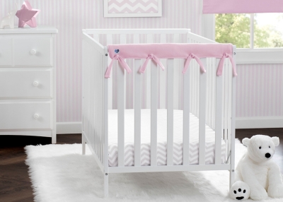 Delta Children Waterproof Fleece Crib Rail Covers For Short Side