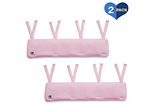 Delta Children Waterproof Fleece Crib Rail Covers For Short Side Rails, Pink, large