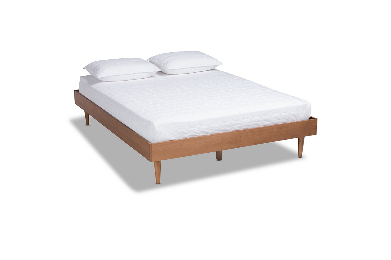 Rina Mid Century Queen Wood Bed Frame Ashley Furniture Homestore