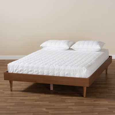 Baxton Studio Rina Mid Century Modern Wood Bed Ashley