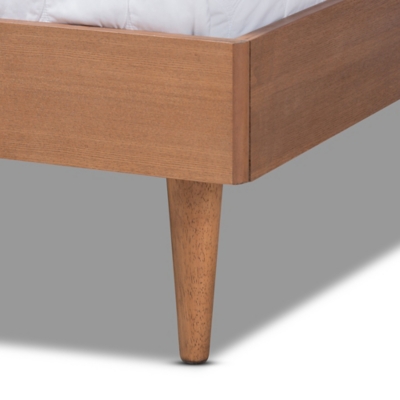 Baxton Studio Rina Mid Century Modern Wood Bed Ashley