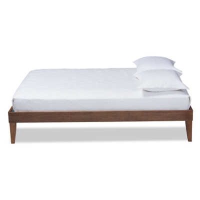 Baxton Studio Lucina Mid-Century Queen Platform Bed Frame