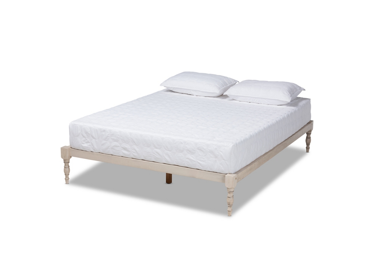 Iseline Antique Wood Queen Platform Bed Frame Ashley