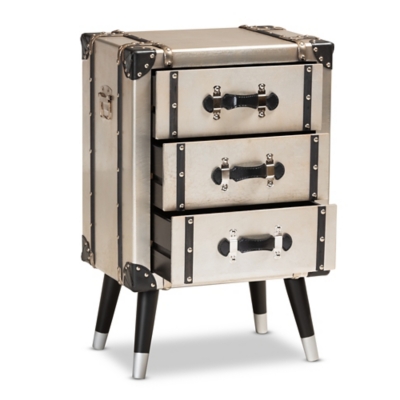 Trunk nightstand on sale with drawers