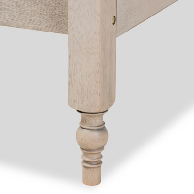 Baxton Studio Laure French Bohemian Antique Queen Platform Bed Frame - Thumbnail 2