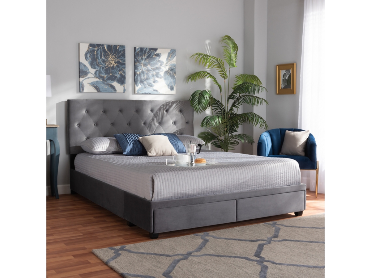 Caronia Upholstered Platform Storage Bed | Ashley
